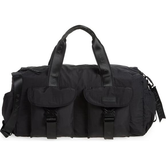 2 NEW PAJAR CANADA Black Nylon Ripstop Backpack Travel Weekender Duffel Bag Set - Picture 6 of 16